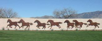 Metal Art Cut Outs of Horses